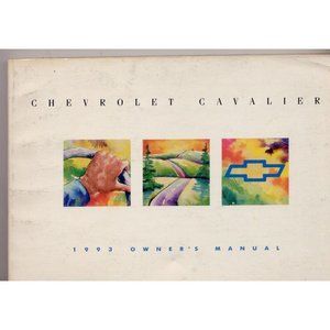 1993 CHEVROLET CAVALIER OWNER'S MANUAL, ORIGINAL not a facsimile, FROM CAR DEALE